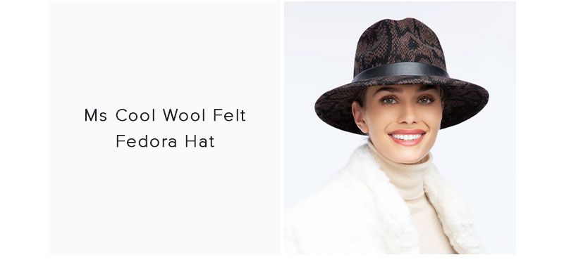 Ms Cool Wool Felt Fedora Hat