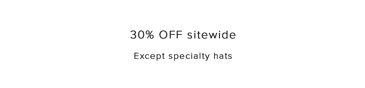 30% OFF sitewide