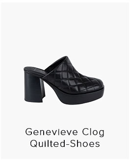 Genevieve Clog Quilted-Shoes