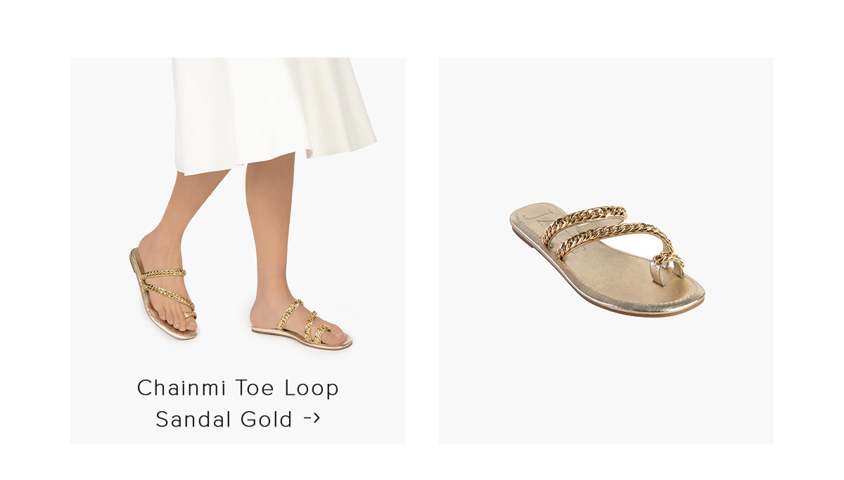 Chainmi toe loop sandal Gold